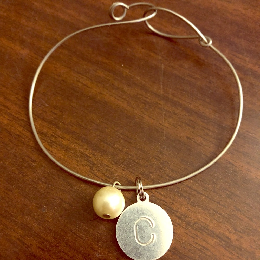 C initial charm bracelet
